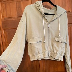 Aerie Cropped Zip Up
